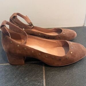 Madewell Inez Stud Suede Ankle Strap Shoe